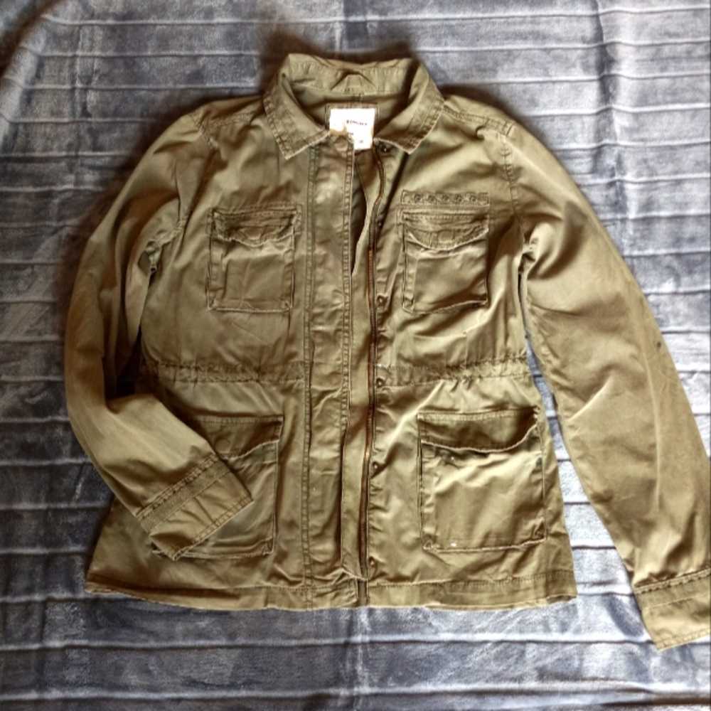 Army Green Zip-Up Light Jacket - image 1
